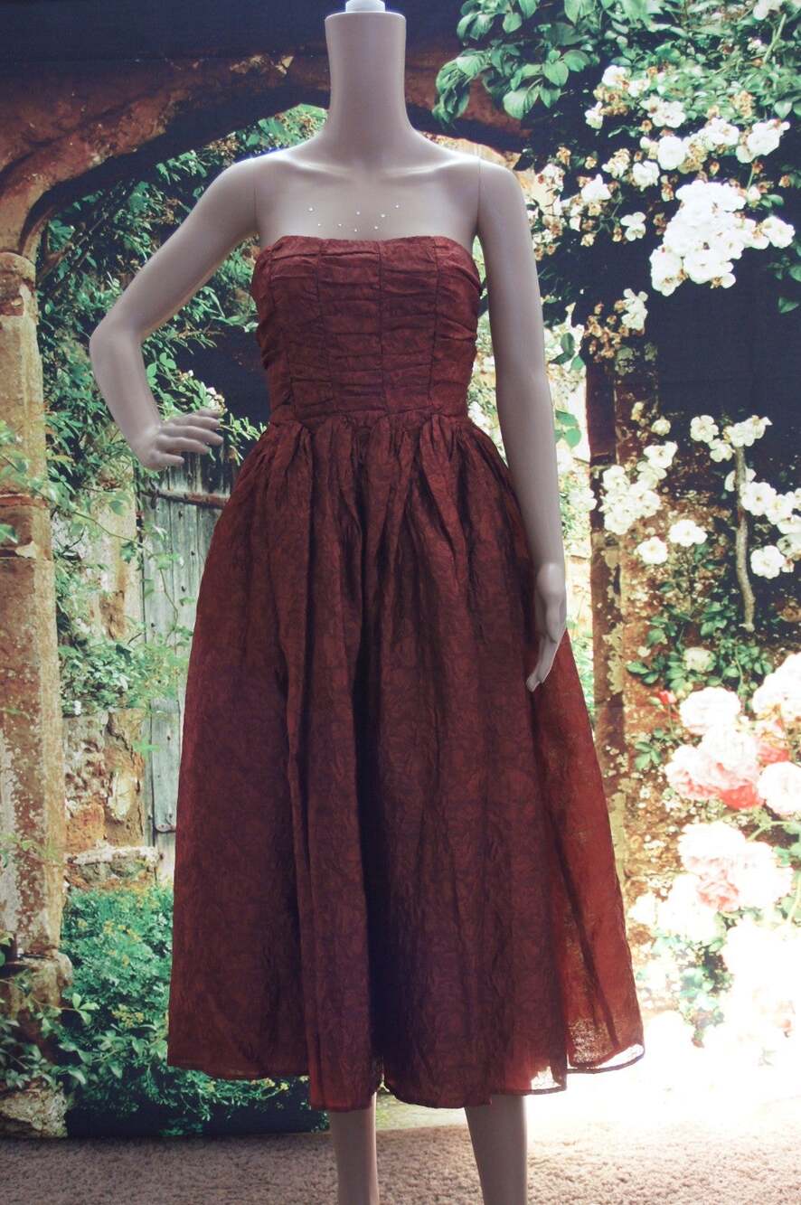 Lulus Burnt Orange Jacquard Lace Back Maxi Dress size L